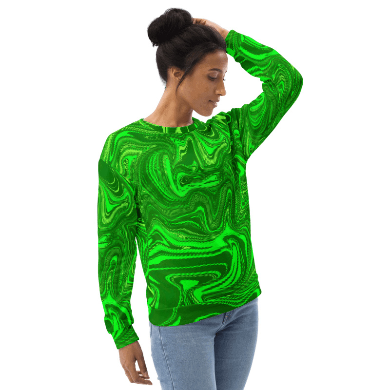 Sweatshirt - Different Shades of Green Digital Fluid Art product image (9)