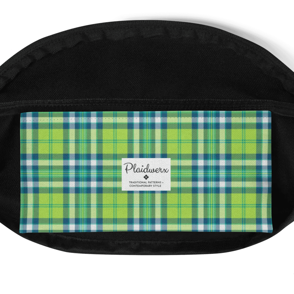 Lime Green and Turquoise Plaid Fanny Pack product image (6)