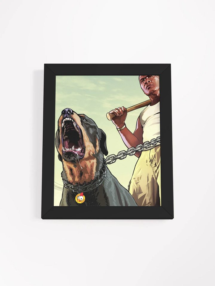 Pôster Fosco emoldurado de Alta Qualidade - Franklin e Chop (GTA V) product image (1)