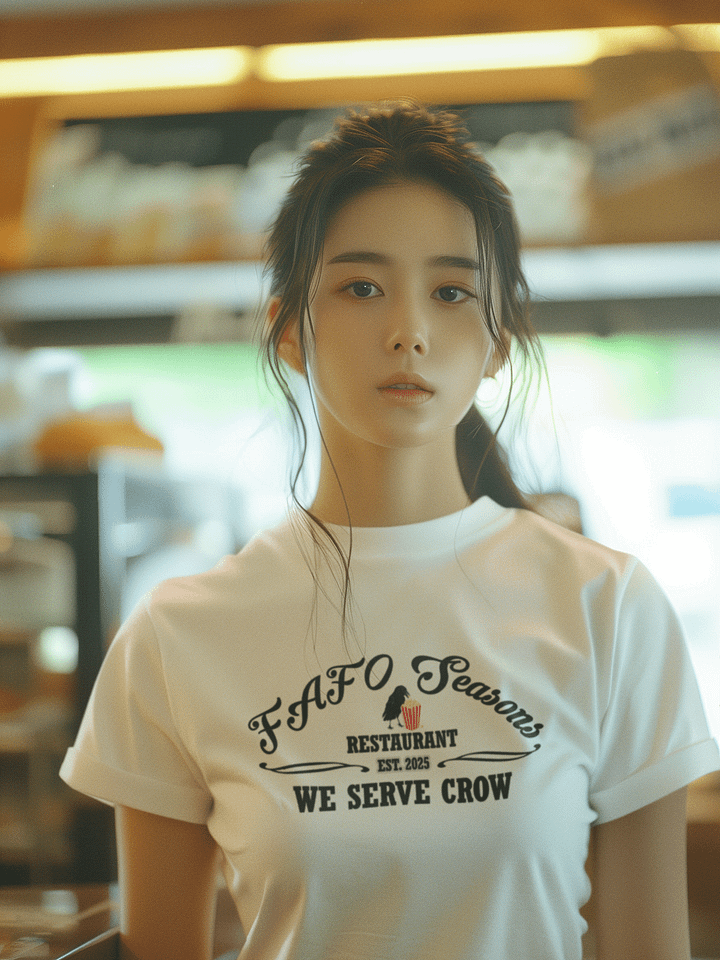 FAFO Seasons Restaurant-We Serve Crow Logo - T-Shirt product image (1)