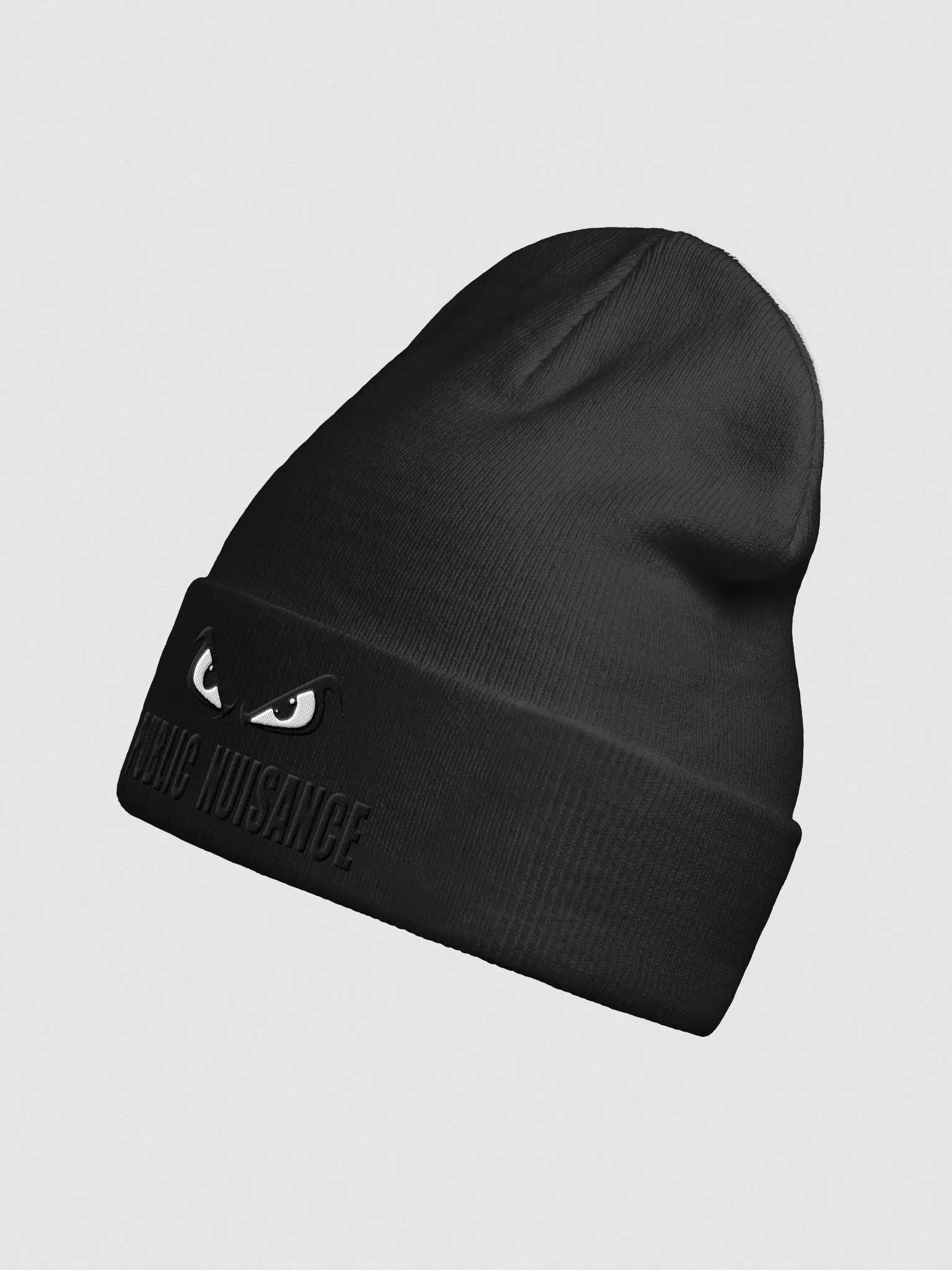 Public Nuisance Black Letter Embroidered Beanie product image (2)