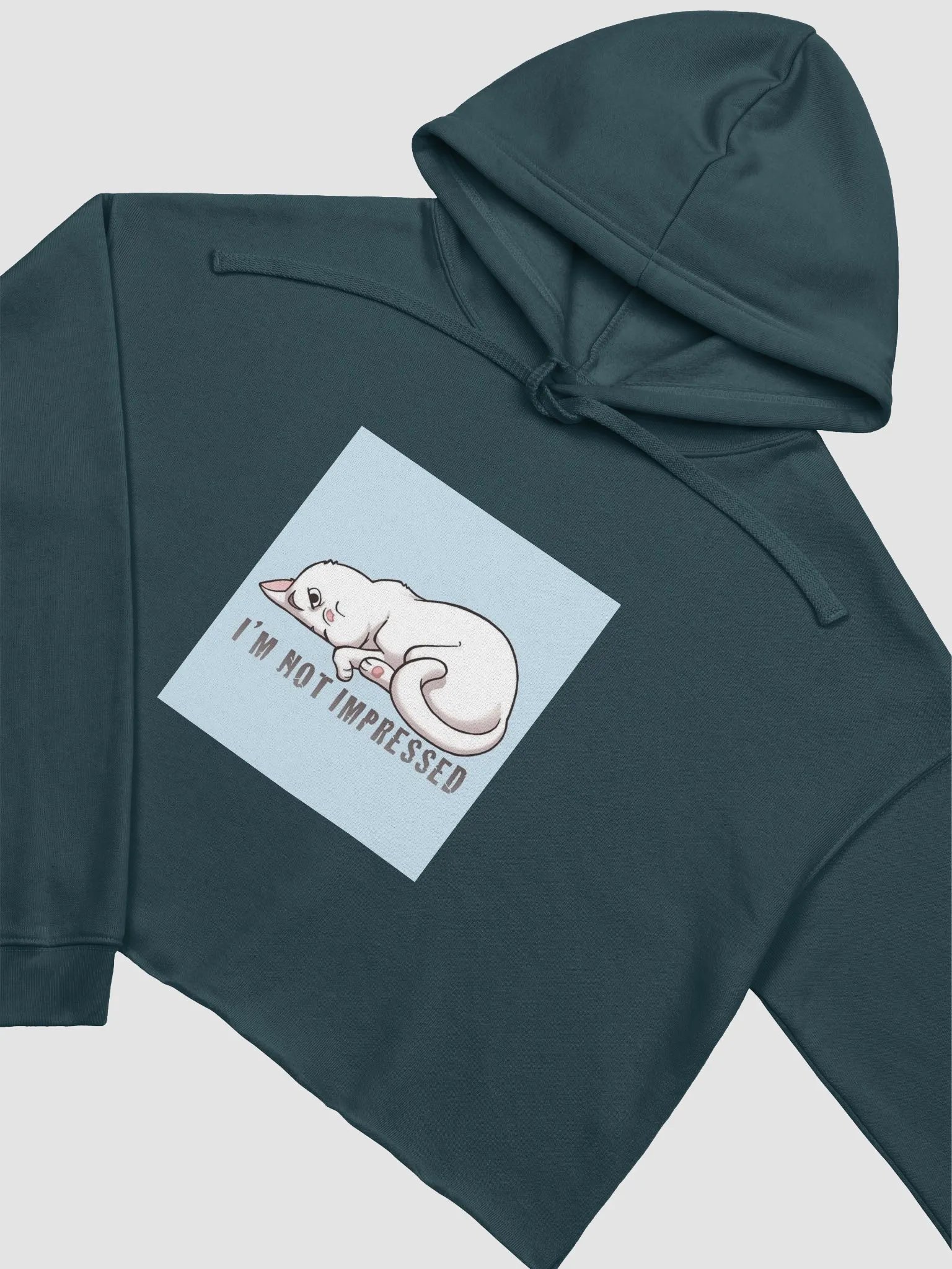 Not Impressed Cat Crop Hoodie product image (24)