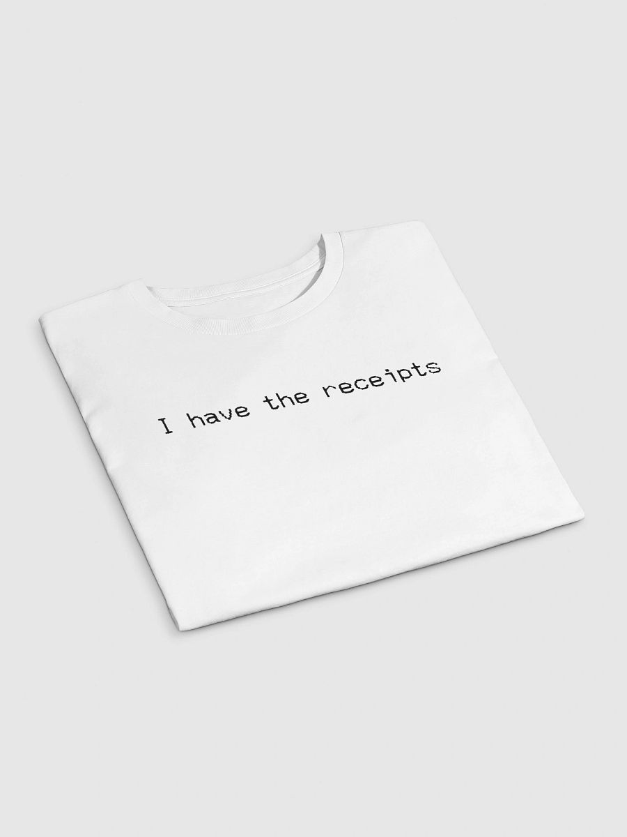 I have the receipts. white/black, crop tee product image (3)