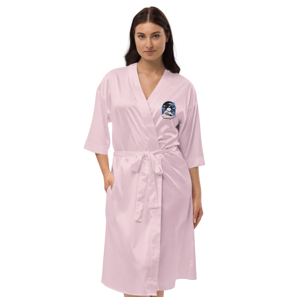 Cloudy Night Satin Robe Embroidered product image (6)