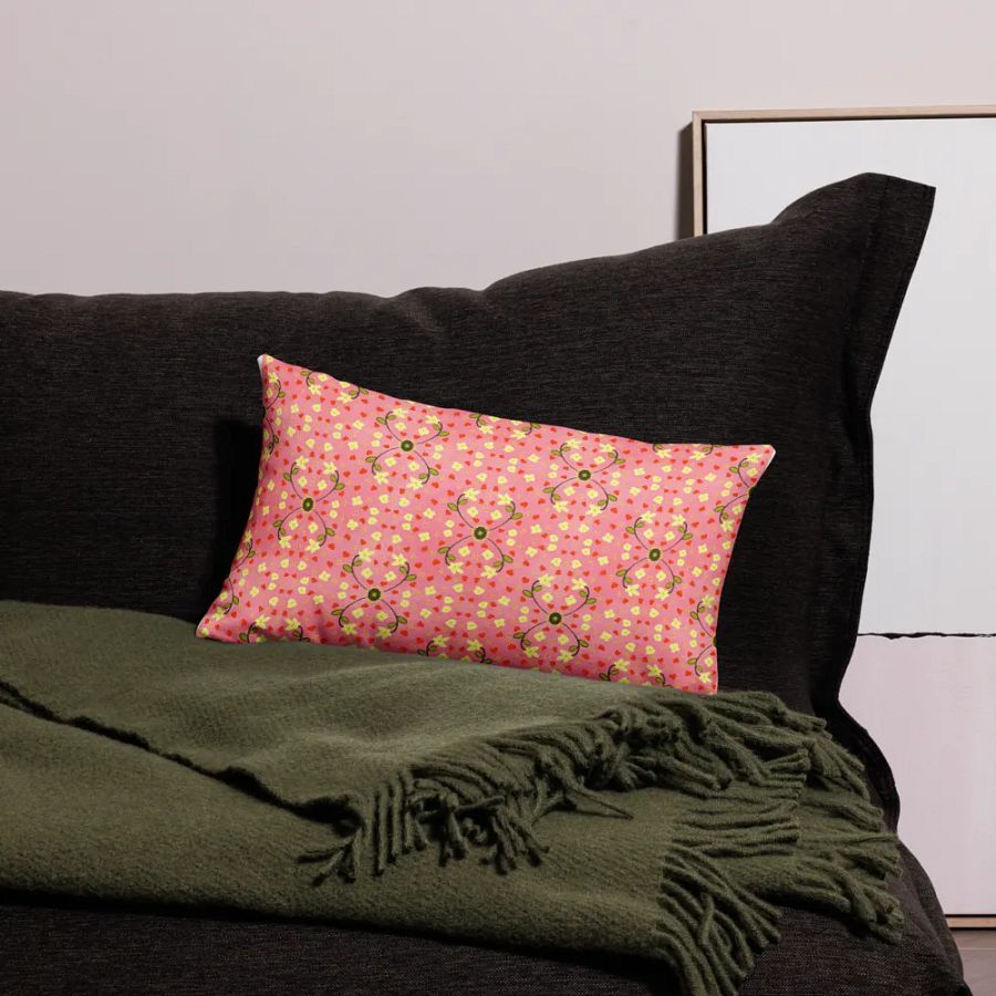 Hearts and Flowers Pink Pillow Case product image (19)