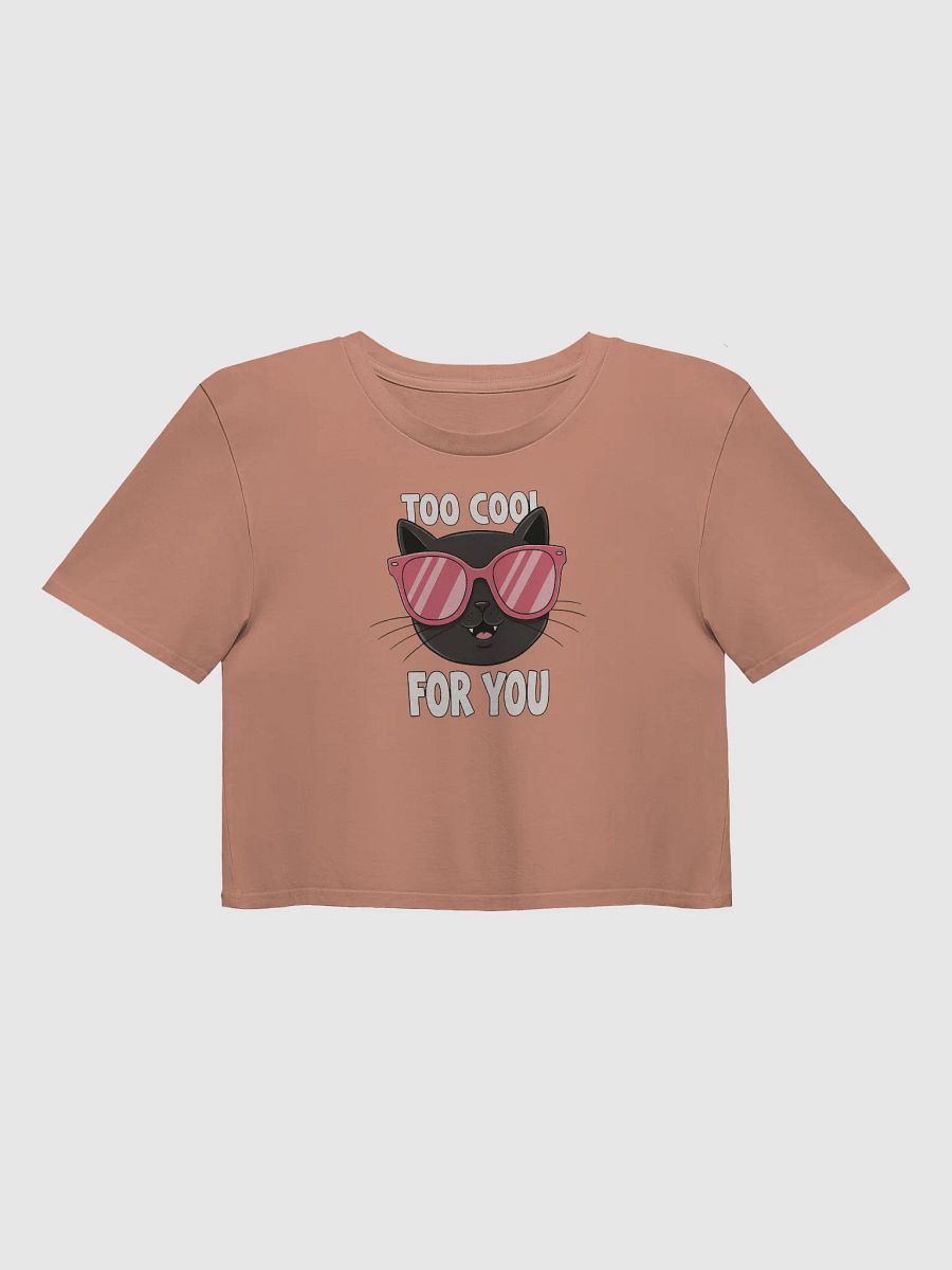 Funny Too Cool for You Black Cat Women's Crop Top product image (3)
