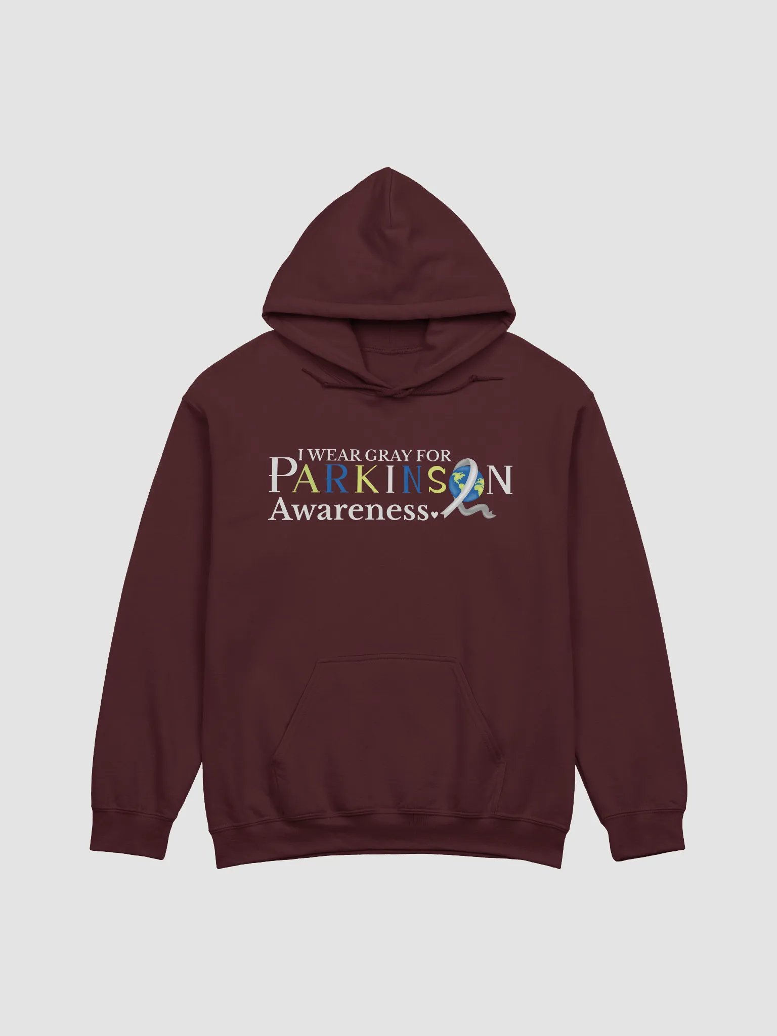 I Wear Gray For Parkinson`s Awareness, Gildan Hoodie product image (3)