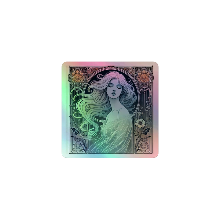 Art Nouveau Ghostly Woman Vinyl Sticker – Ethereal Elegance 🌿👻 product image (1)