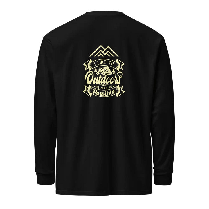 Outdoors Long Sleeve organic t-shirt product image (2)