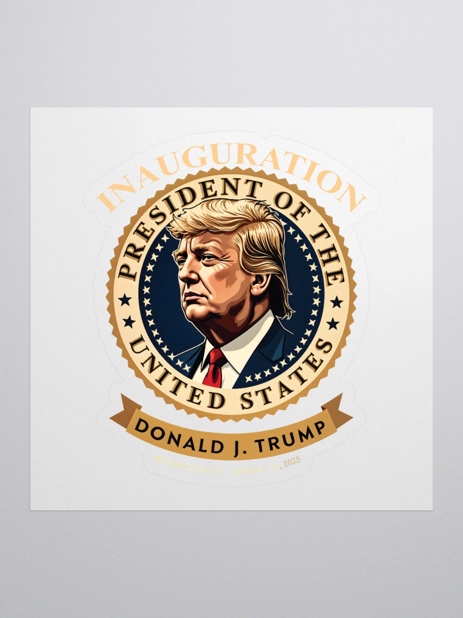 Donald J. Trump Presidential Inauguration Illustrated Sticker product image (1)