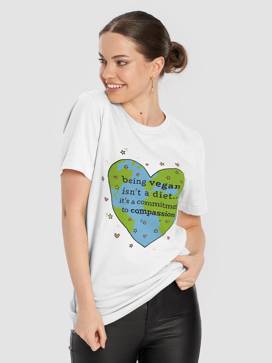 “Being Vegan Isn’t a Diet” Unisex White T-Shirt product image (6)