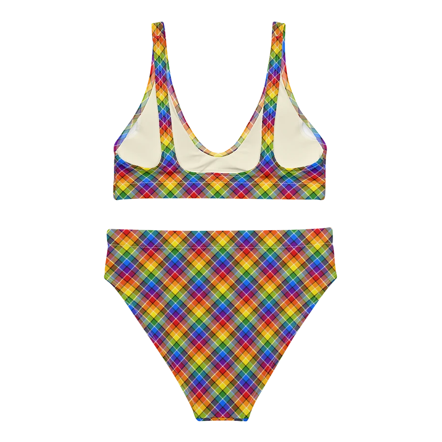 Bright Rainbow Plaid Bikini product image (4)