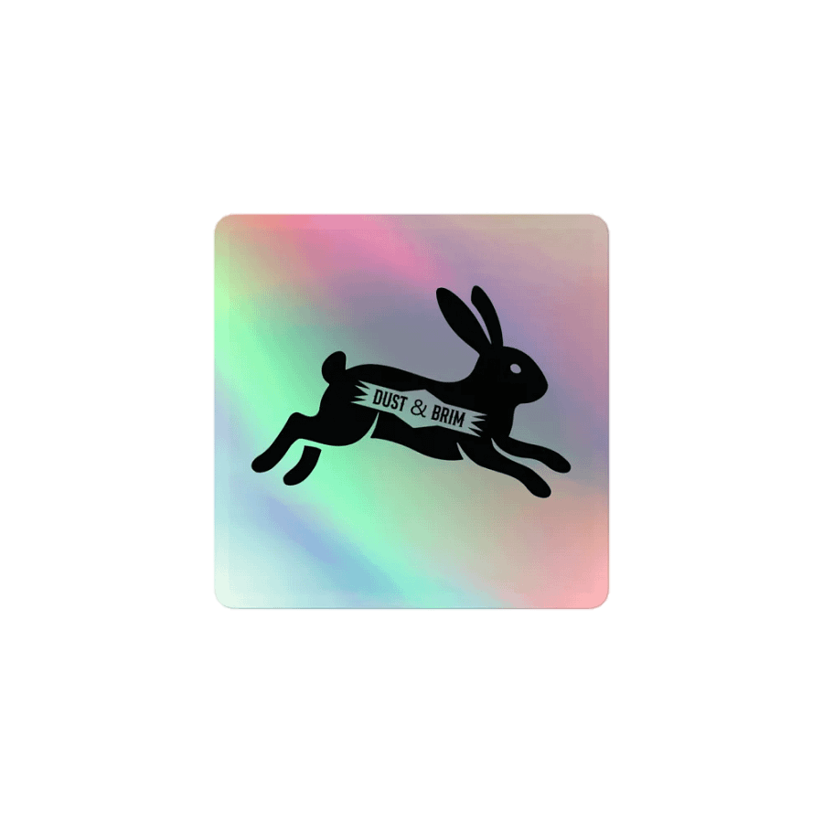 Dust & Brim badged bunny sticker! product image (1)