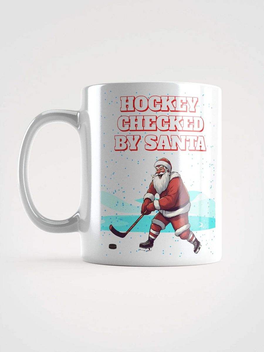Hockey Checked By Santa Christmas White Mug product image (16)