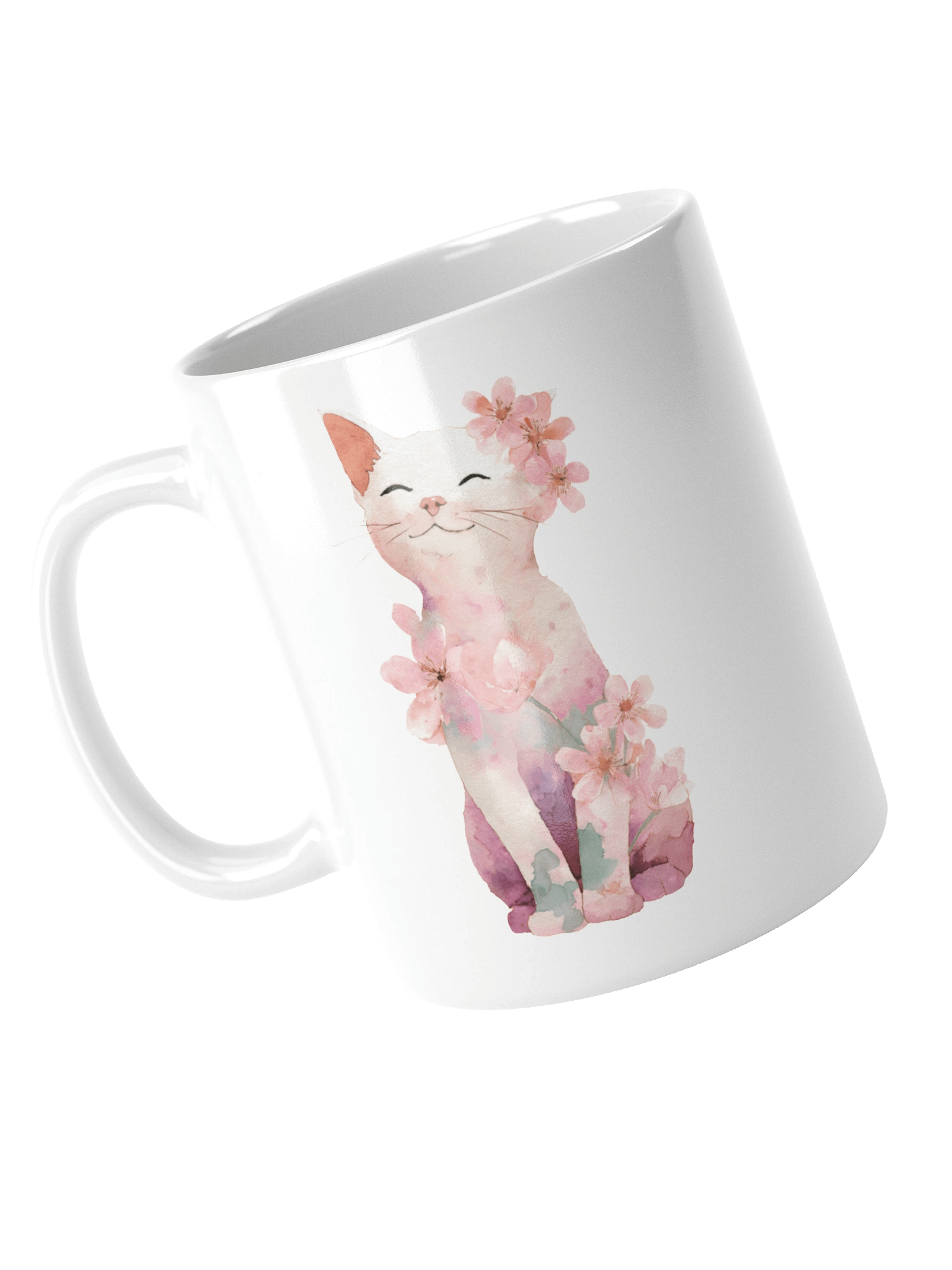 Watercolor Cat Blossom Mug product image (11)