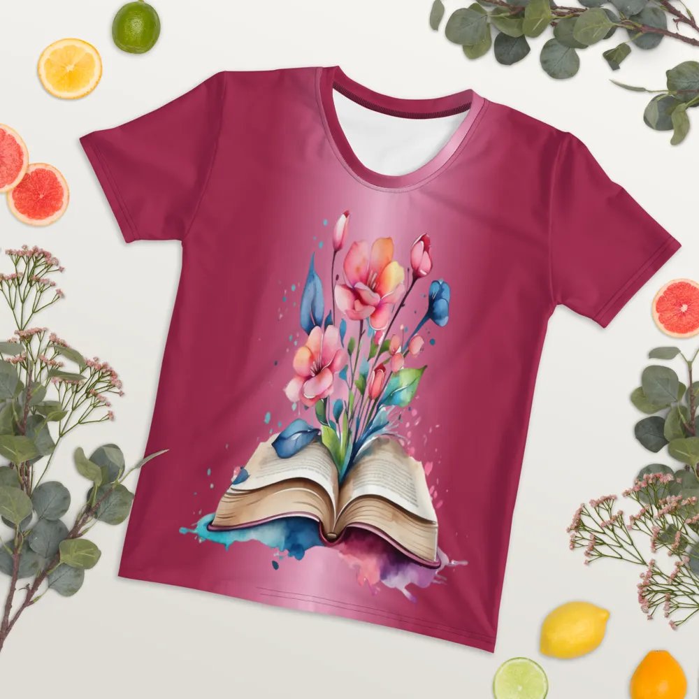 Floral Book All Over Print T-shirt product image (7)