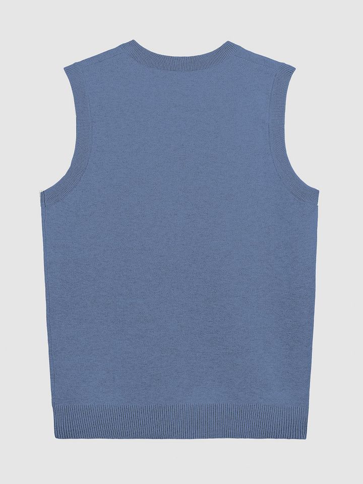 BUSY-BRAINED (lg. design, duotone blue) knitwear vest product image (9)