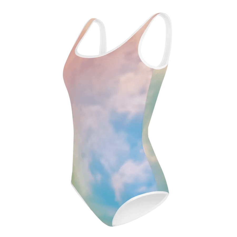 Blur cloud rainbow Design Youth One Piece Swimsuit - V10 product image (4)