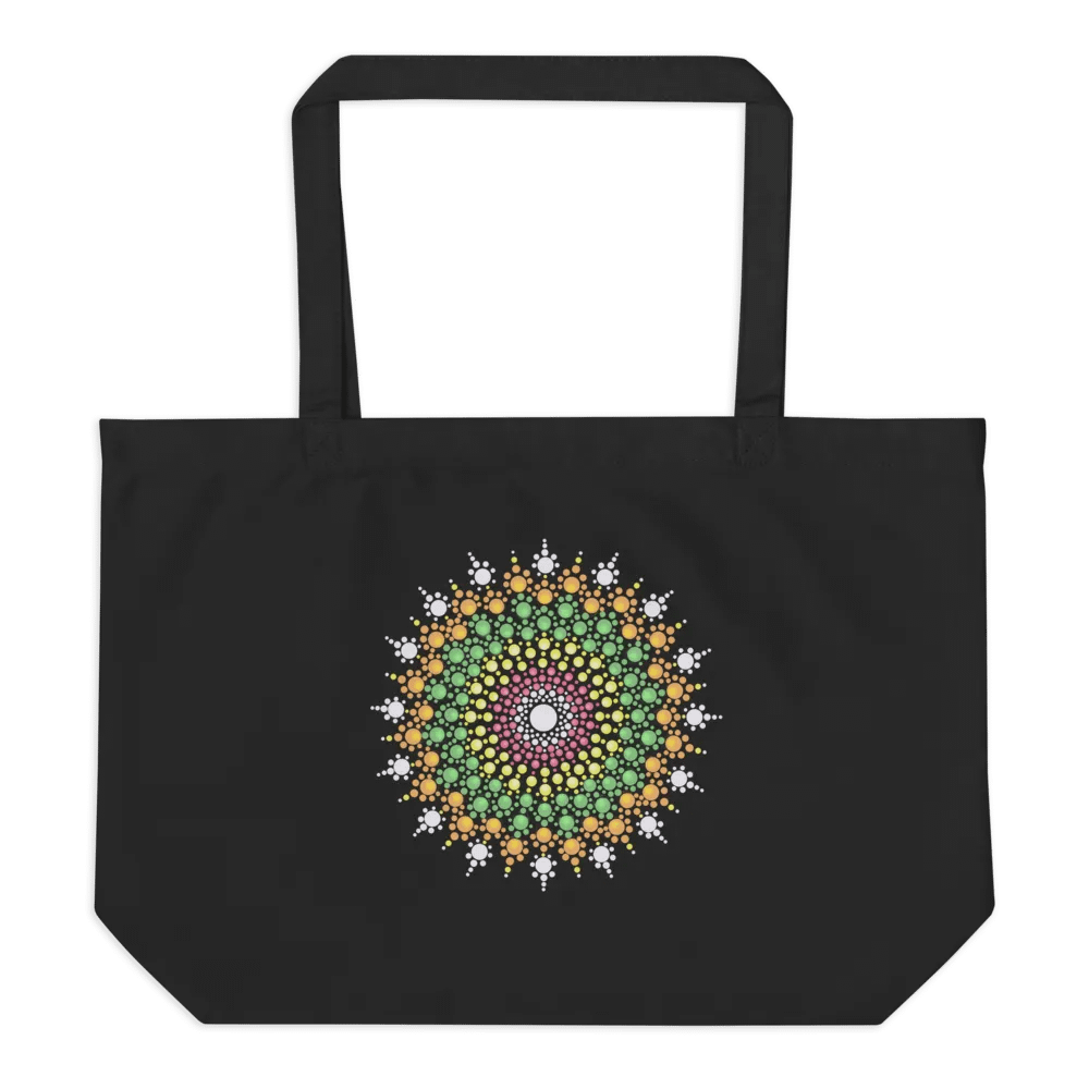 Pastel Dot Mandala Organic Cotton Tote Bag product image (4)