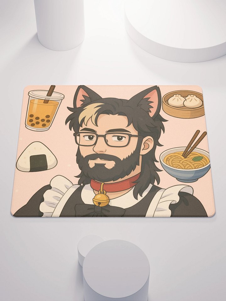 Cat Time Maid Boy Weeb Mousepad product image (1)