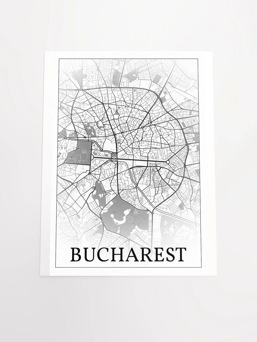 Bucharest, Romania, city map print product image (16)