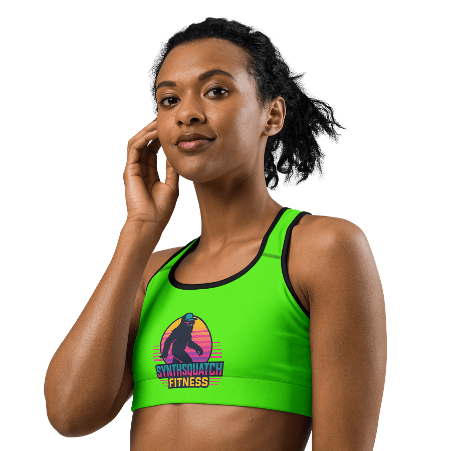 Synthsquatch Fitness Sports Bra (Neon Green) product image (2)