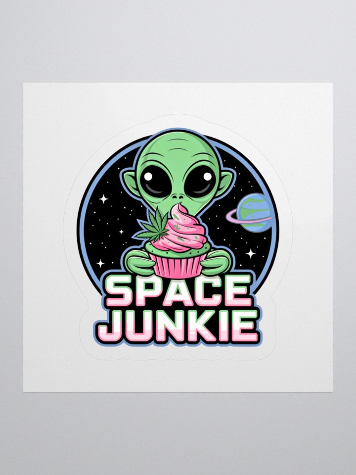 Space Junkie Alien Cupcake Sticker product image (4)