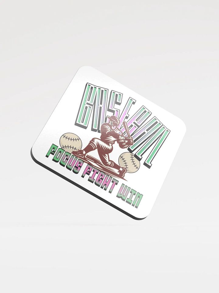 Focus Fight Win Baseball Swing for Success Coaster Set product image (2)