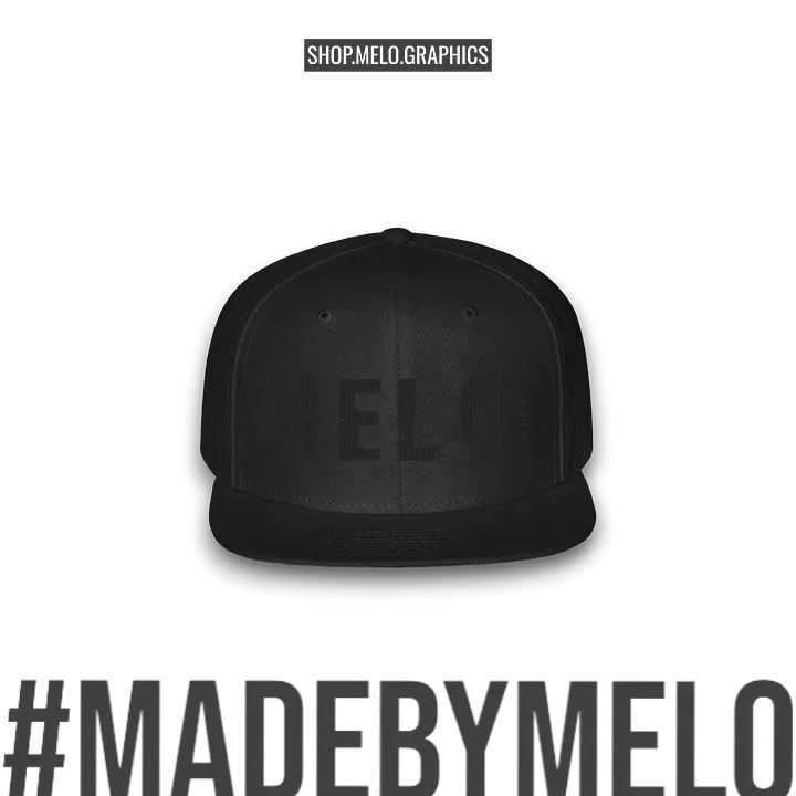 MELOgraphics Classic: Blackout - Snapback Hat | #MadeByMELO product image (1)