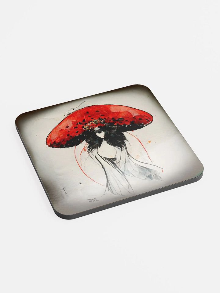 Whimsical Mushroom Hat Cork Coaster product image (2)