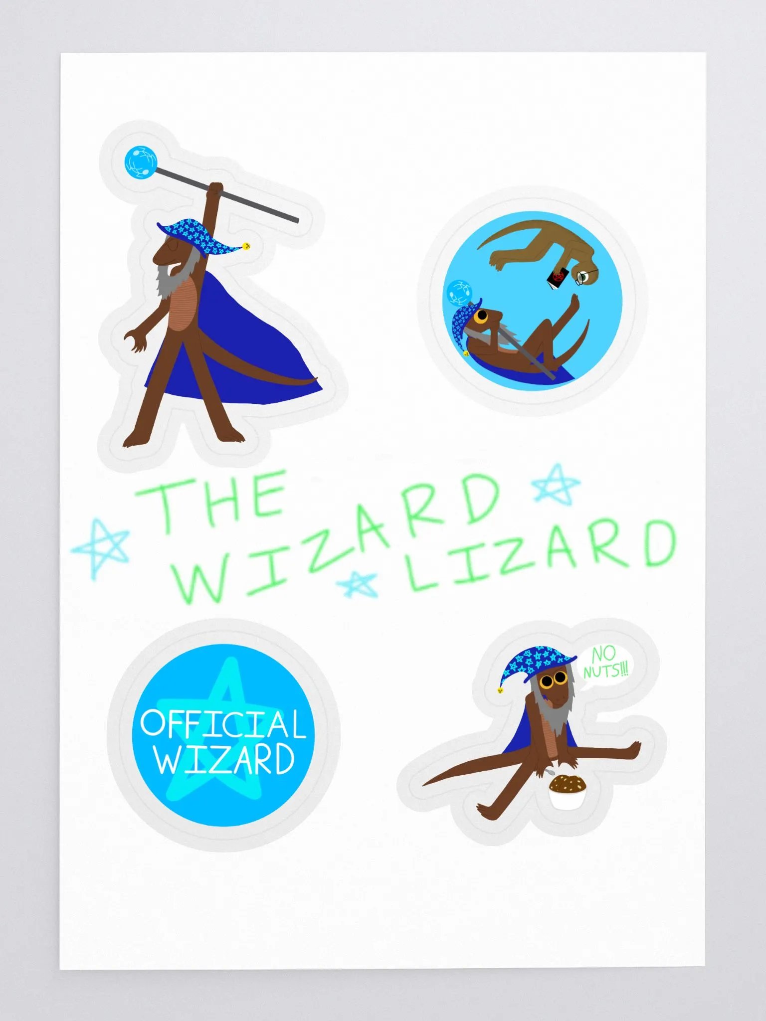 The Wizard Lizard 4-Sticker Sheet product image (3)