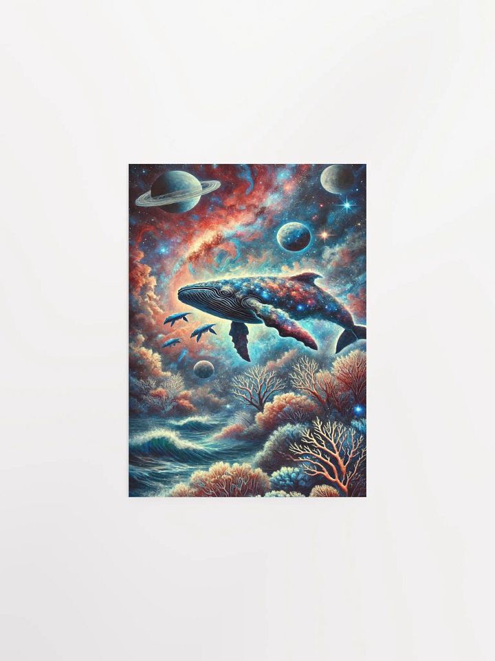 Cosmic Underwater Scene Matte Poster product image (1)