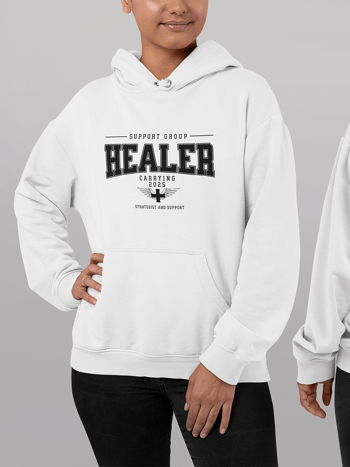 Bold "Healer" Winged Support Strategist Hoodie product image (2)