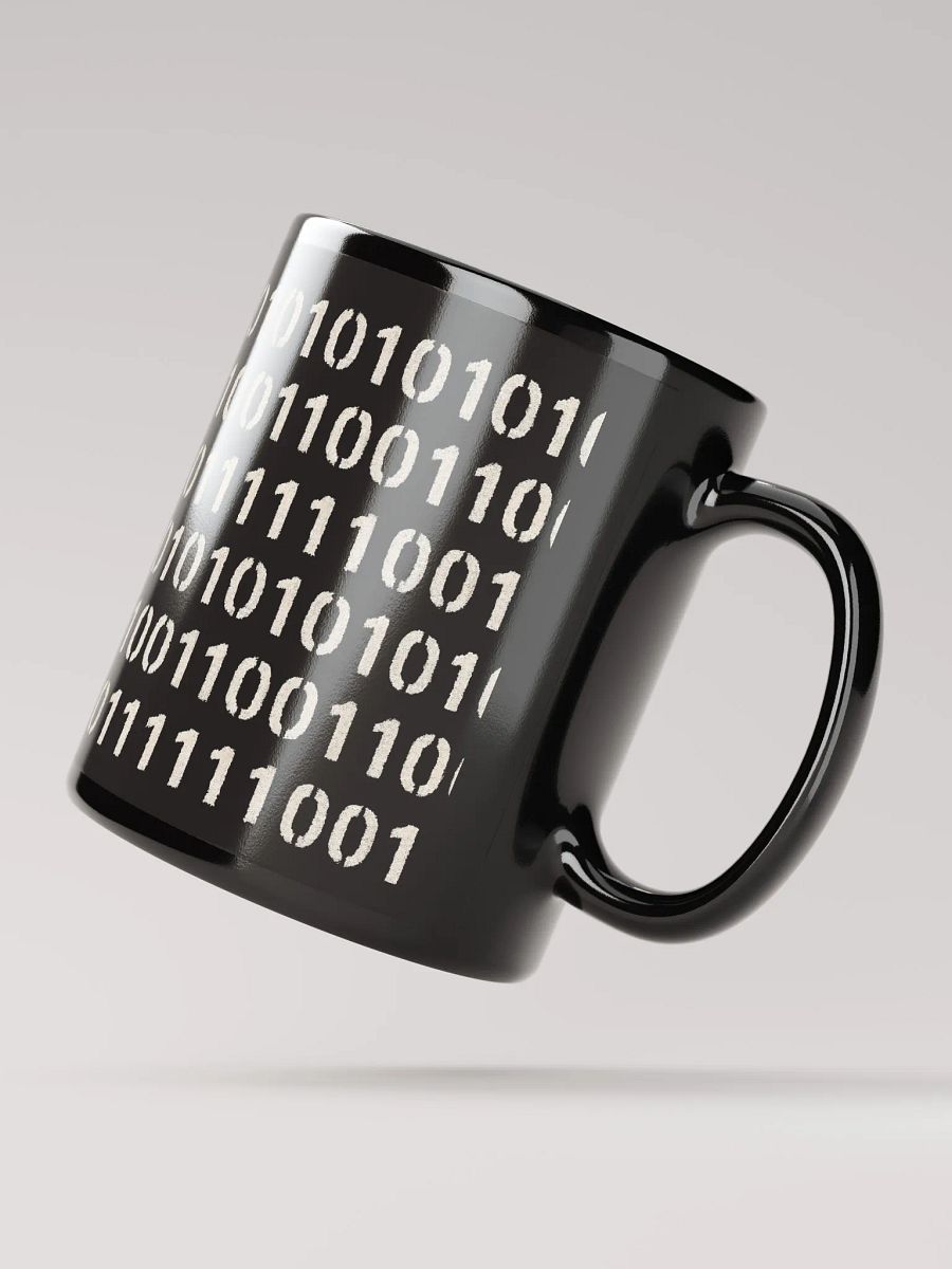 Black Binary Code Data Mug product image (2)