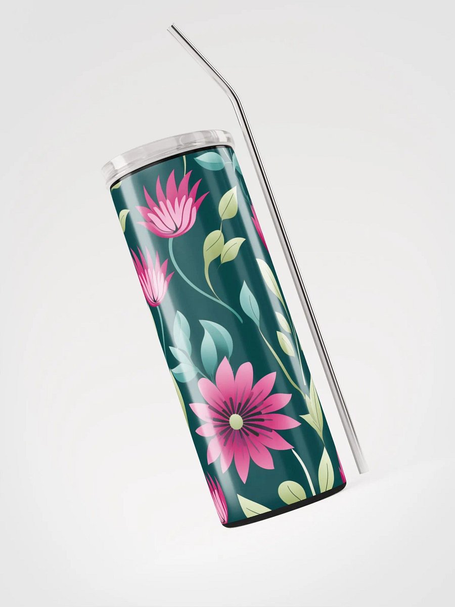 Elegant Green Floral Fantasy Stainless Steel Tumbler product image (3)