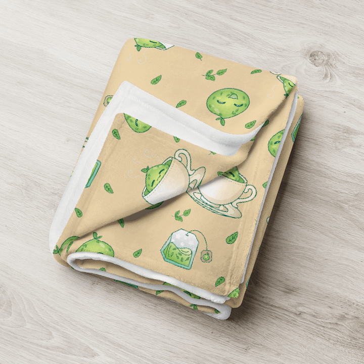 Green Tea Slime Throw Blanket Gold product image (2)