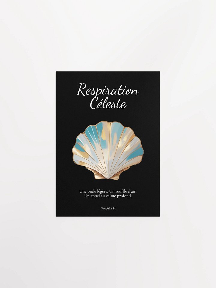 Poster artistique - Coquille Saint-Jacques - Respiration Céleste - Cadeau Déco Energie Vibratoire product image (1)