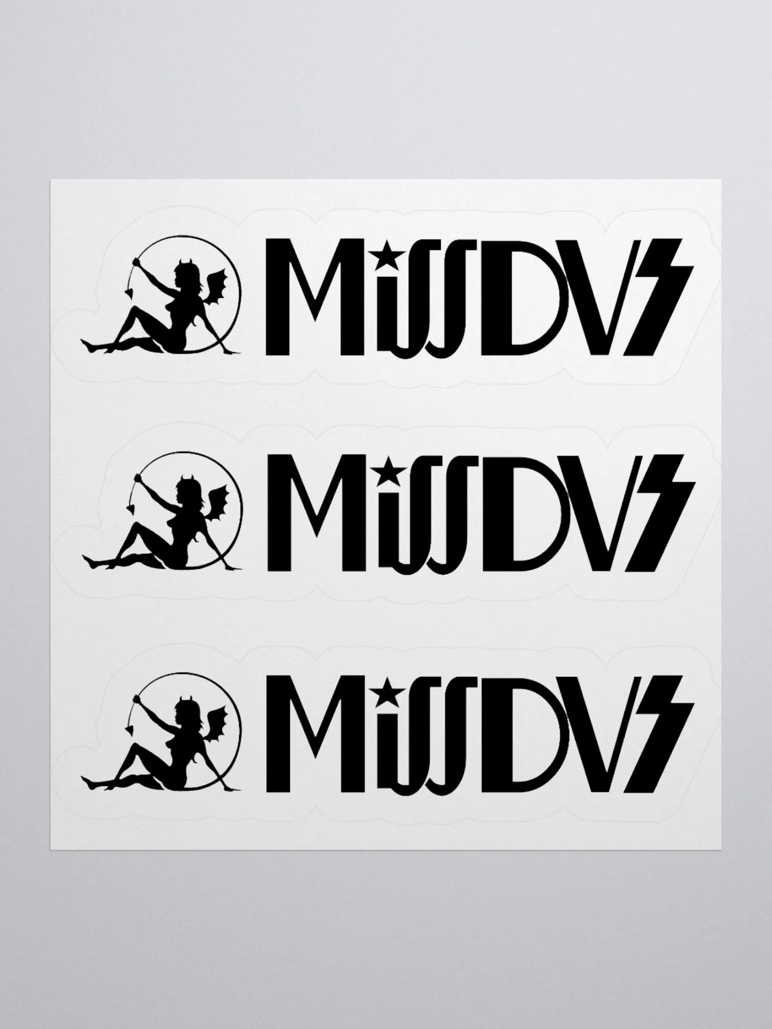 MissDVS Black Logo Stickers product image (1)