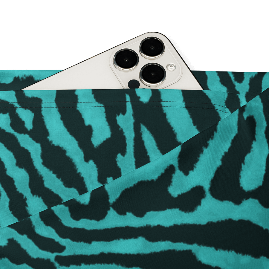 Teal Zebra Flare Leggings product image (3)