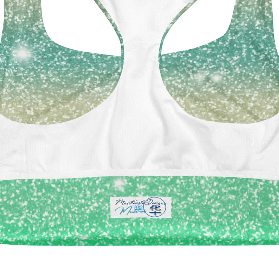Glitter Unicorn Texture Design Longline Sports Bra - 1 product image (12)