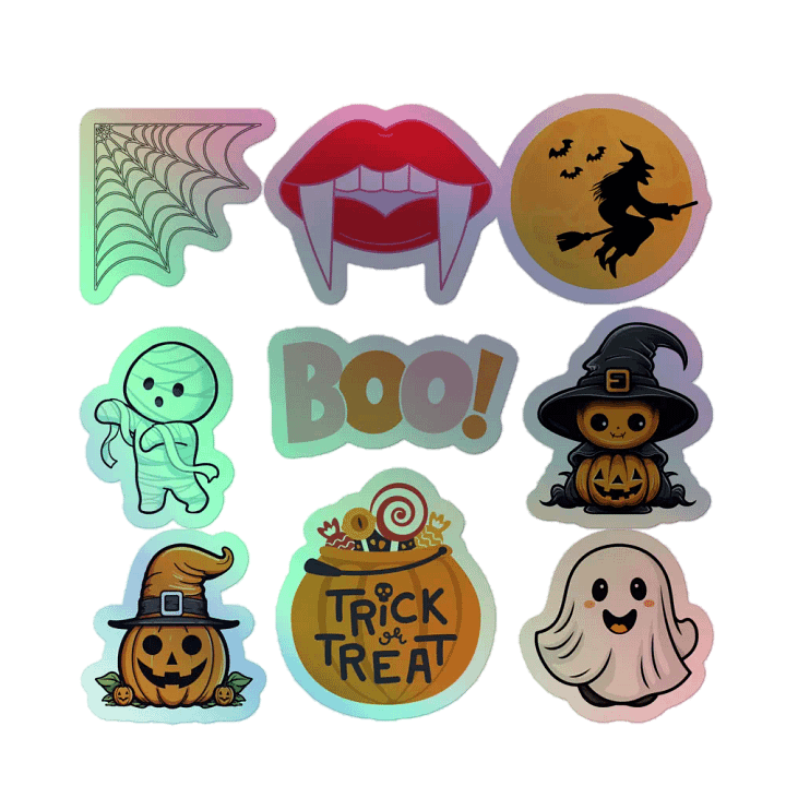 Spooky Holographic Halloween Sticker Sheet product image (1)