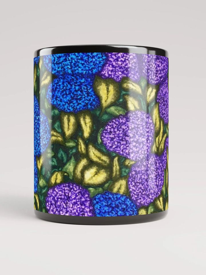 HYDRANGEAS black glossy mug product image (2)