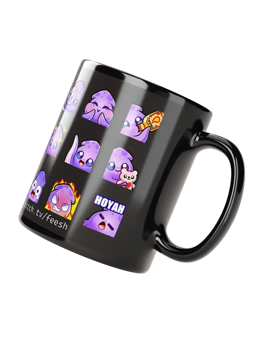 Squid Emote Coffee Mug [black] product image (3)