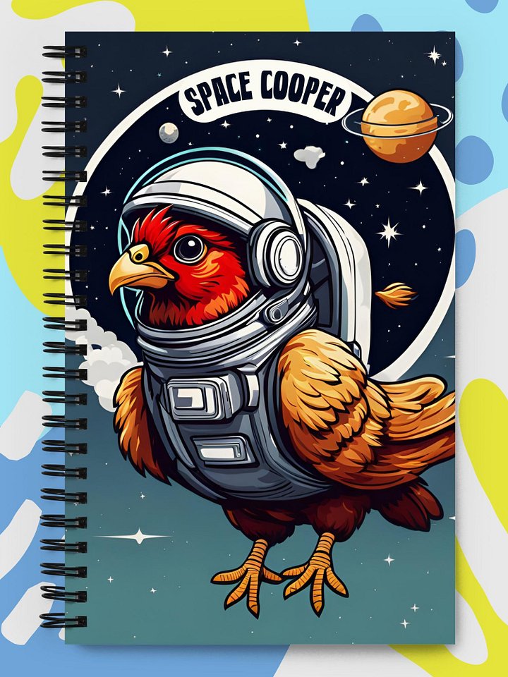 Space Cooper Astronaut Chicken Spiral Notebook product image (2)