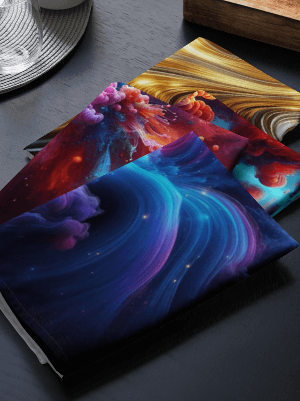 Cosmic Clouds Cloth Napkin Set | AI Design no purpose no freedom product image (8)