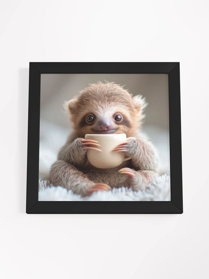 Coffee Lover Cute Baby Sloth Wall Art product image (15)