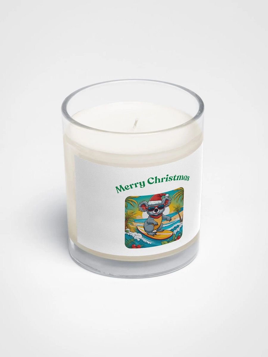 Koala Claus Surf Scene Soy Wax Candle - Green product image (2)
