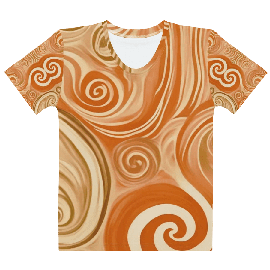 Funky Latte Liquid Tie-Dye Women's Crewneck T-shirt product image (9)