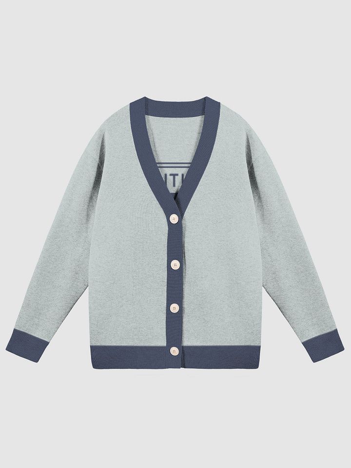 CAUTION: AuDHD BURNOUT (lg. design, duotone blue) knitwear cardigan product image (1)