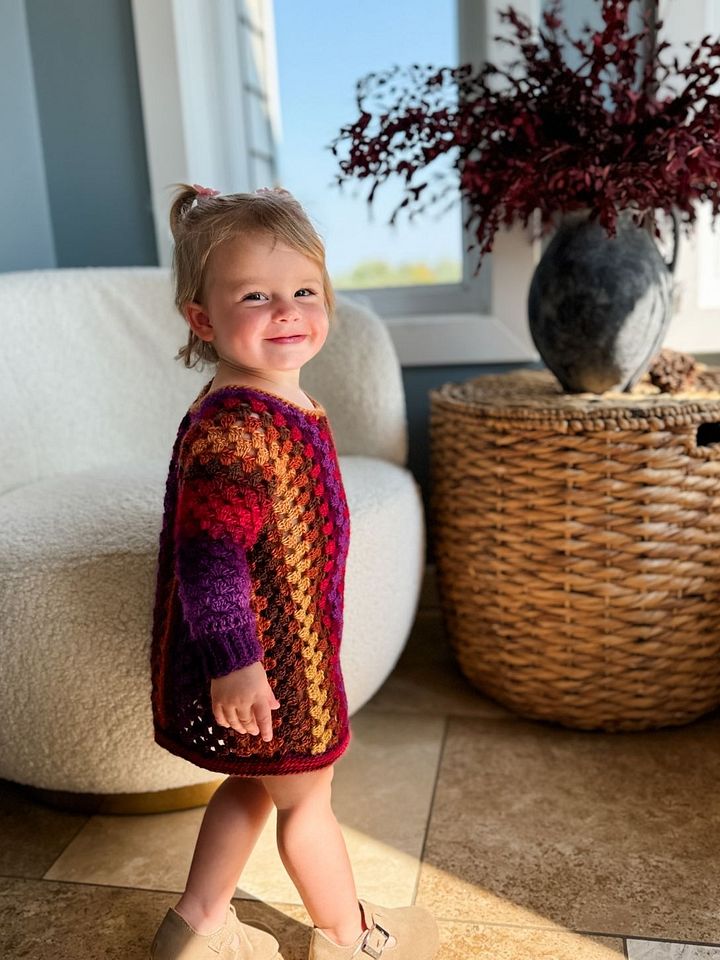 Children's Retro Granny Dress Crochet Pattern product image (2)